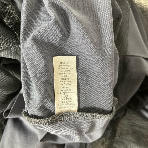 Weston Anthropologie Lace Gray Tulle Skirt  Babydoll Dancer Dress Womens Medium - Picture 6 of 9